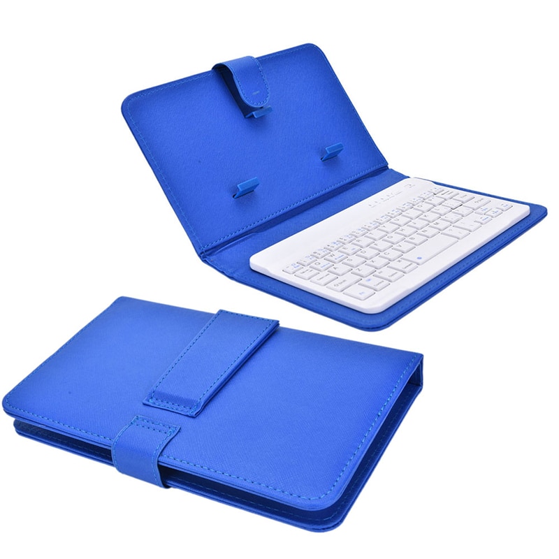 Funda de piel sintética para teclado inalámbrico, funda protectora portátil para iPhone 6 7, teléfono móvil con teclado Bluetooth