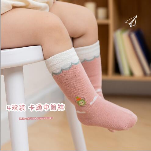 0-3 jahr 4 Paare Pack Herbst und Winter neue knie junge mädchen Baby socken, kleinkinder, freundlicher socken