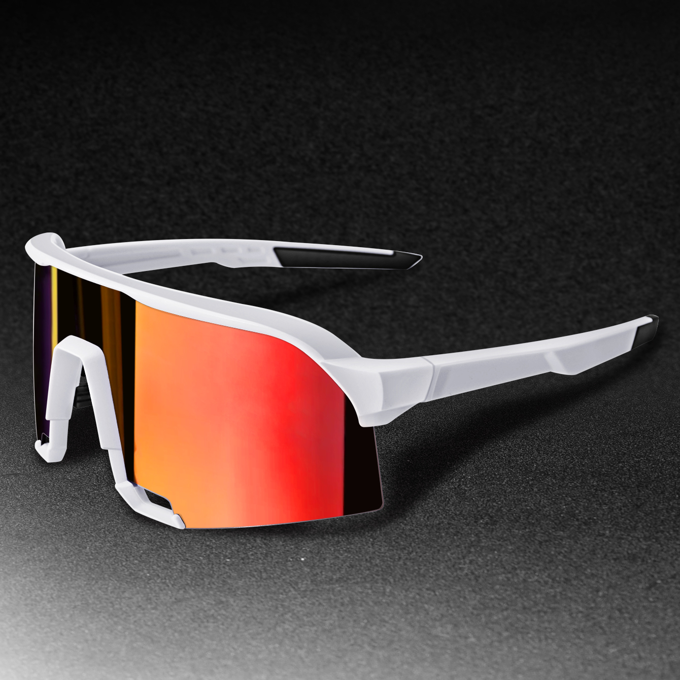 estilo, gafas de sol para deportes al aire libre, gafas de gran tamaño a prueba de viento para hombres y mujeres, ciclismo, bicicleta, carretera, senderismo, Camping: Oro