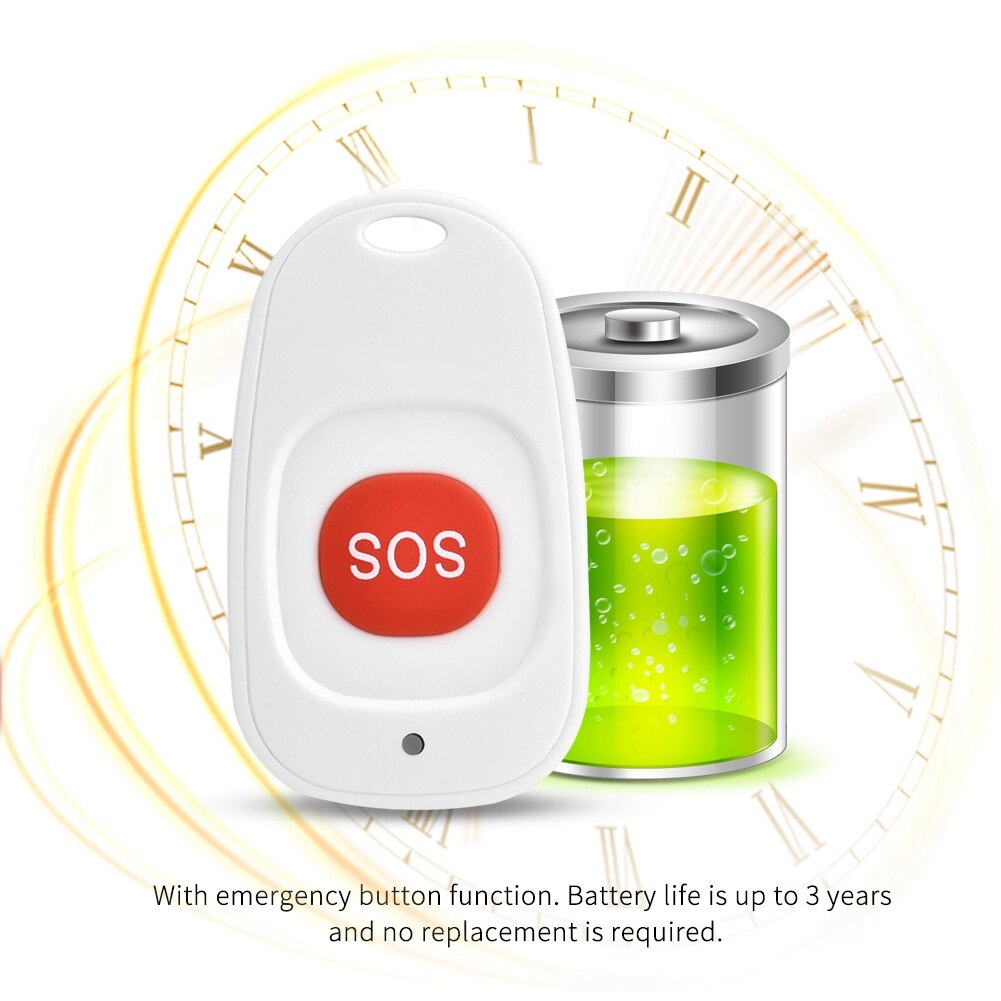 Draadloze Sos Noodknop Alarm Thuis Alarmsysteem Sensor 433Mhz