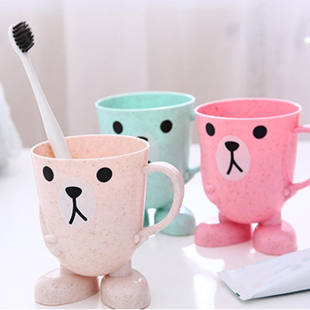 Cute Children Cartoon Animal Plastic Brush Teeth Child Toothpaste Toothbrush Holders Couple Brushing Mug Mouth Cup