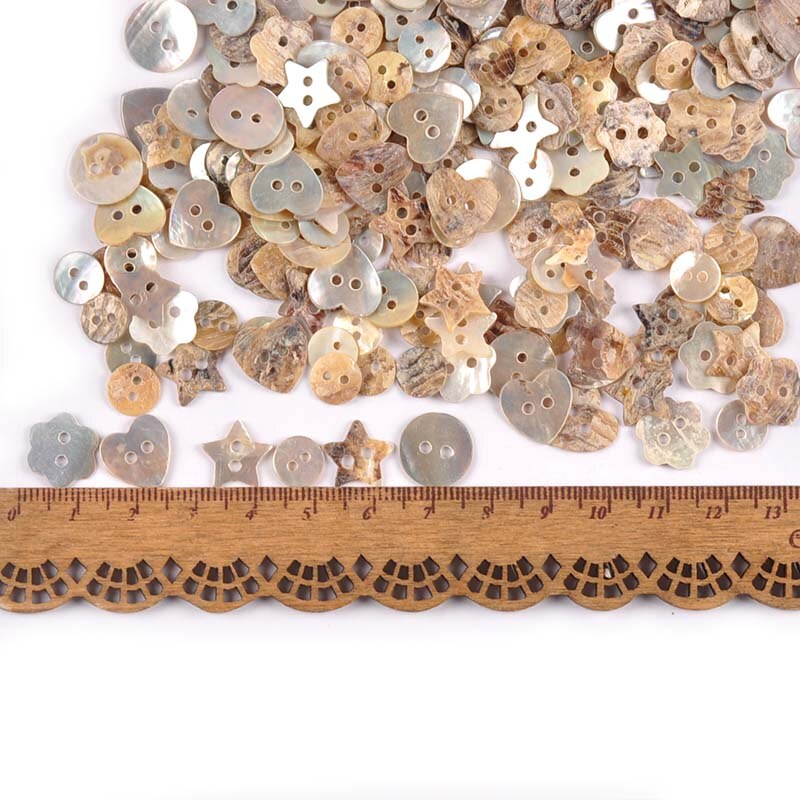 50pcs Natural Shell 2 Holes Buttons Sewing Accessories Color Mother Of Pearl Round Shells Button Diy Garment Supplies 13mm C2428
