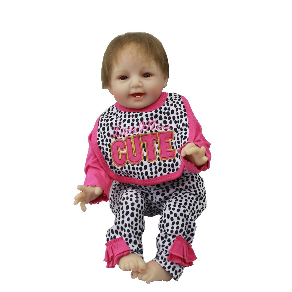 Keiumi babykläder för 22-23 tum baby pojke och flicka reborn dockor tvillingar 55-57 cm docka tillbehör babykläder haklapp skjorta byxor