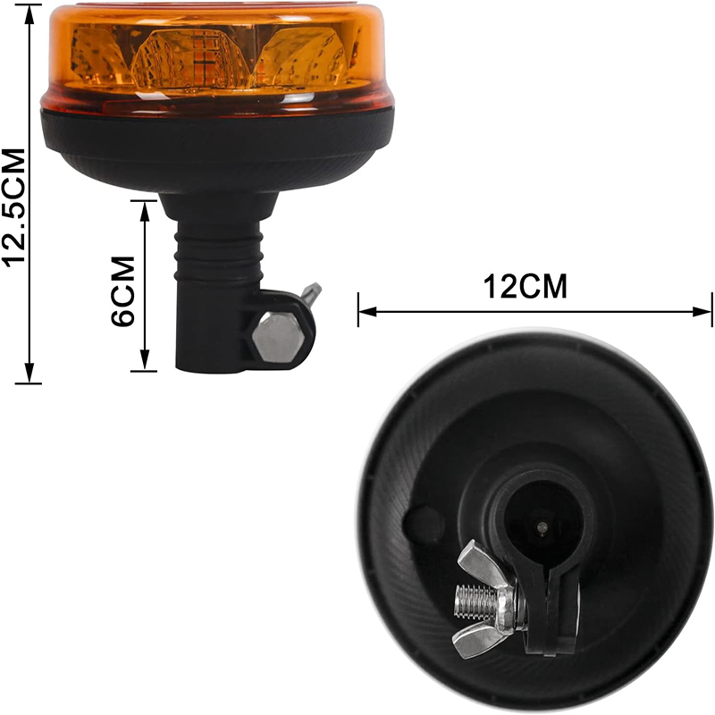 Yuanjoy 12/24 V LED-Blitzleuchte, magnetische Notfall-Sicherheitswarnleuchten für Anhänger, gelbe Verkehrsanzeigeleuchten