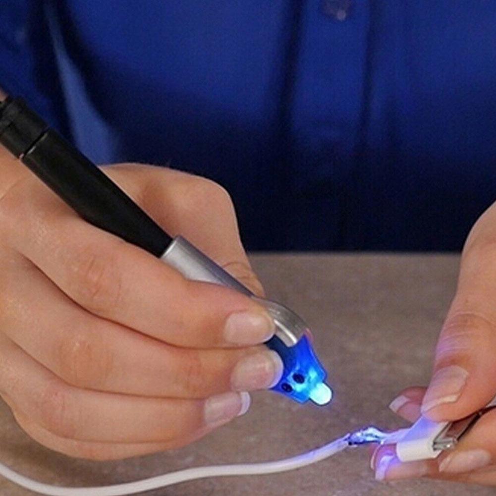 Pluma de pegamento líquido de pegado rápido de 5 segundos herramienta de reparación de luz UV pegamento líquido compuesto de plástico superalimentado por soldadura con Dip D9R4