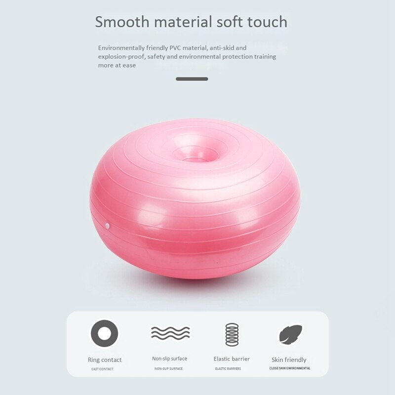 TopDonut Yoga Ball Thickened for Yoga, Birthing,Pilates and Balance Training in Gym, Office or Clroom