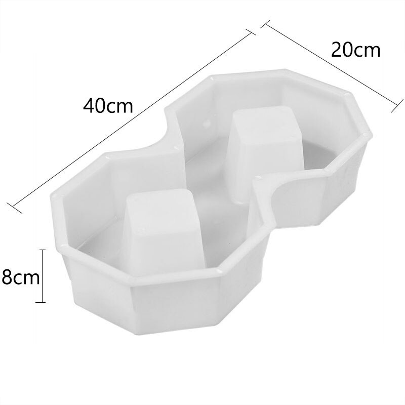 DIY Square Garden Path Concrete Plastic Brick Mold Paving Propylene Pavement Walkway 40x20x8cm Garden Buildings Accessories