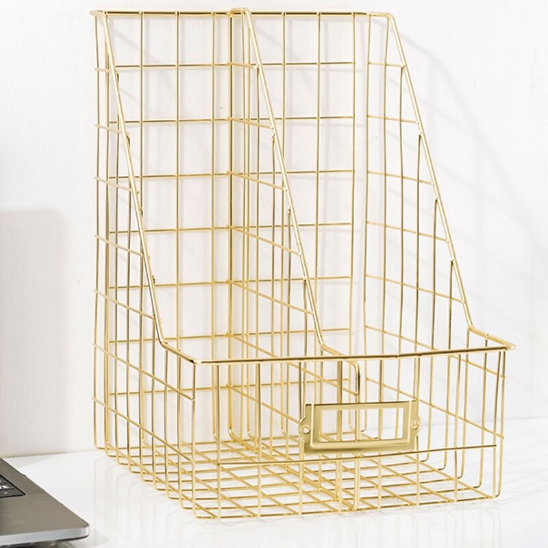 Desk Organizer Bedroom Stationery Home Office Mesh Book Shelf File Holder azine Rack Management