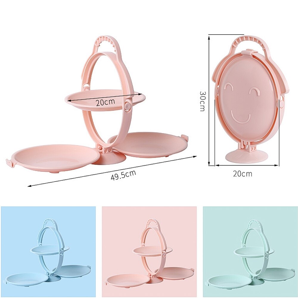 3- laags taartplateau, draaibaar plastic snackbord, snoepschaal, zaden, noten en gedroogd fruit, bewaardoos voor bruiloftssnoep, dessertschaal