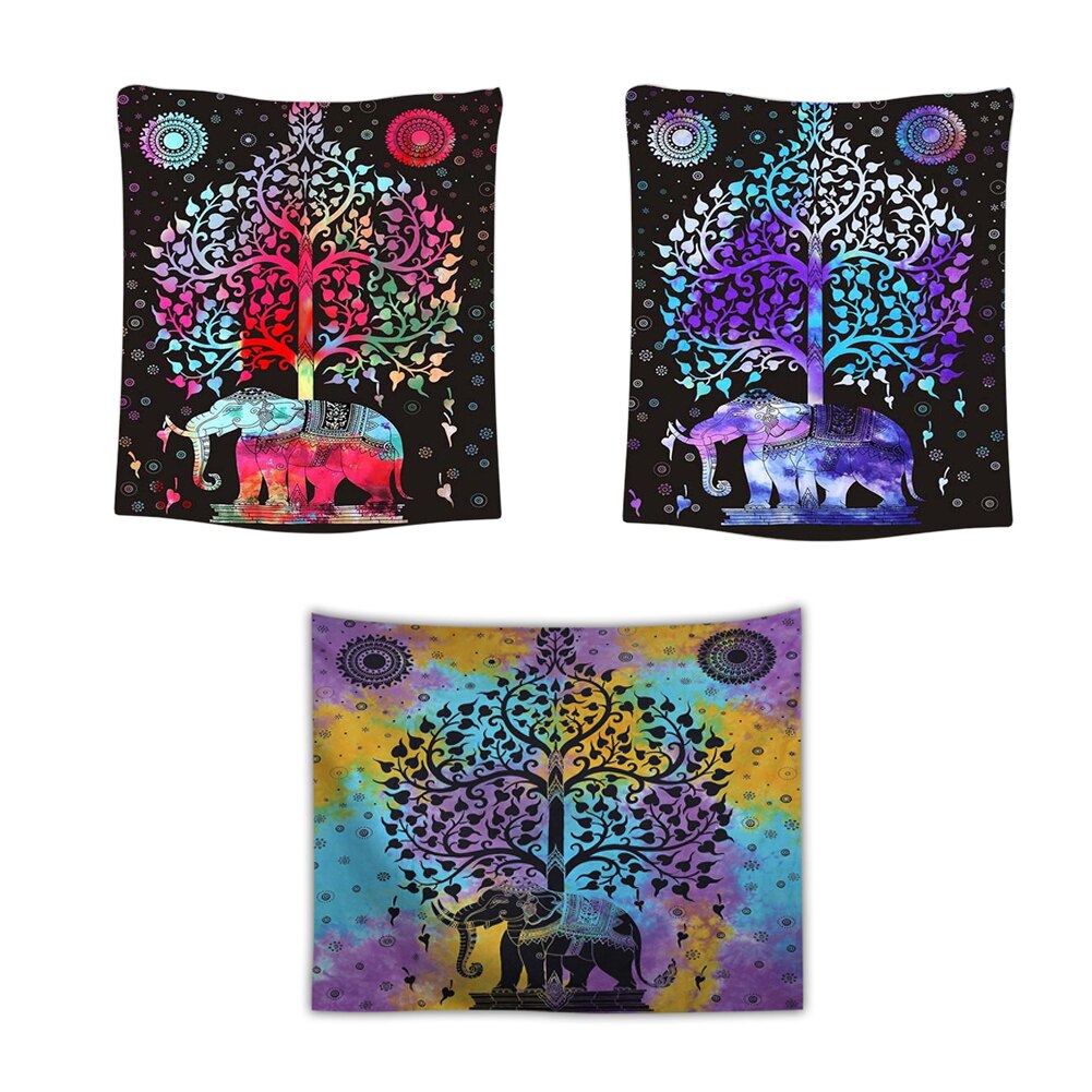 Mandala Deken Muur Opknoping Hippie Gooien Tapijt Mat Decoraties Bohemian Olifant Gedrukt Boerderij Dorm Bed Cover Tafelkleed