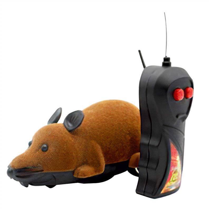 Jouet de chat télécommandé sans fil souris de Simulation à distance jouet de chat électrique avec télécommande jouet pour animaux de compagnie drôle: Brown / L