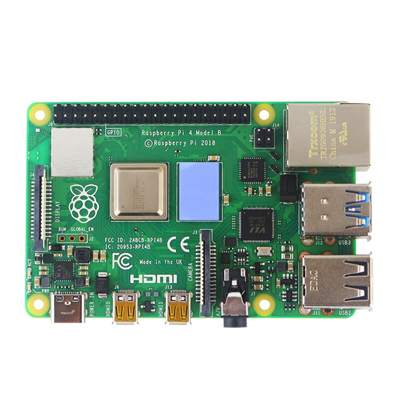 Raspberry Pi 4-Lüfter mit Silikon-Pad, Aluminium-Kühlkörper-Kühler für Raspberry Pi 4, Modell B