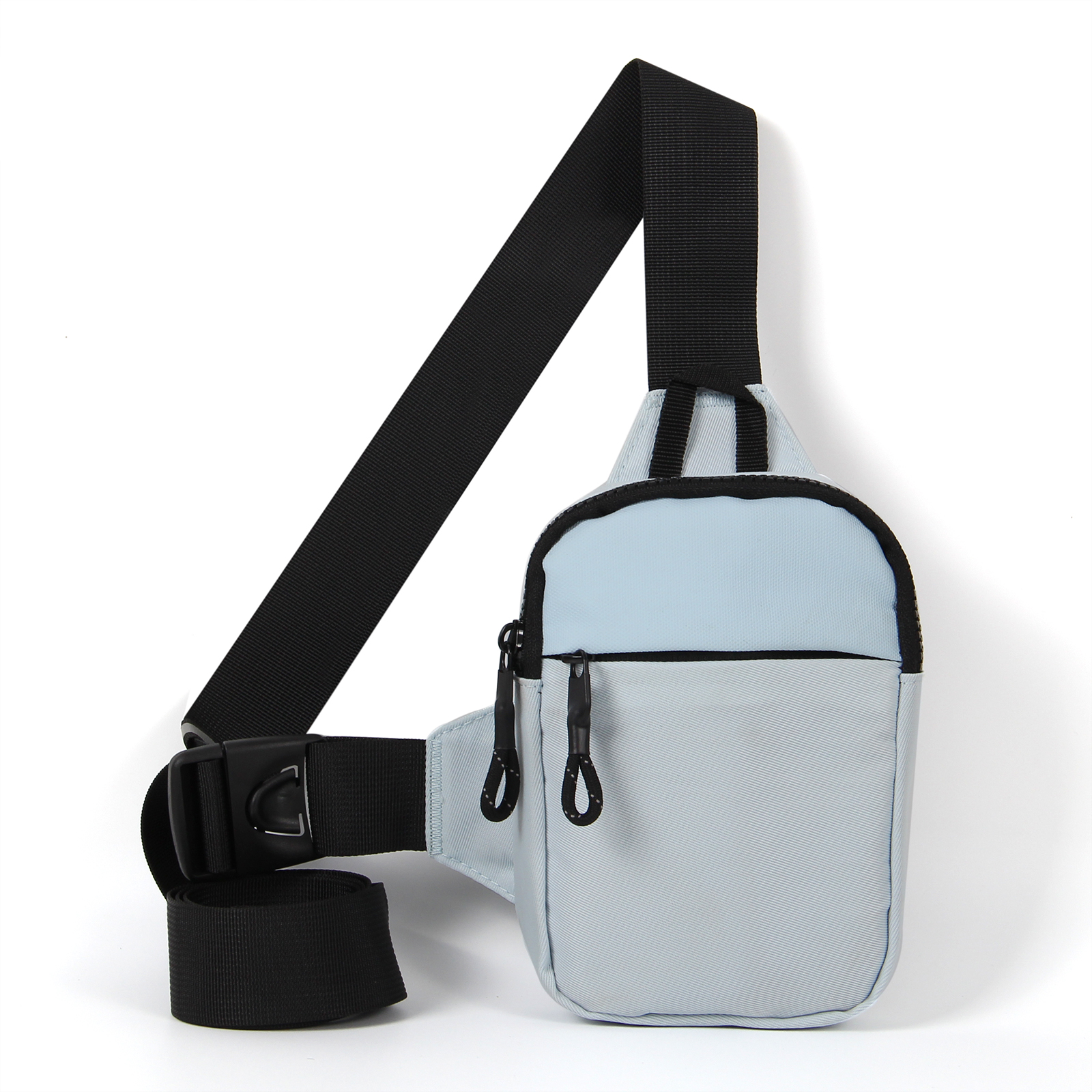 sportborsttas Ultrakleine mobiele telefoon Messenger Bag Heuptas Multifunctionele handbagage voor heren: l / Sky Blue