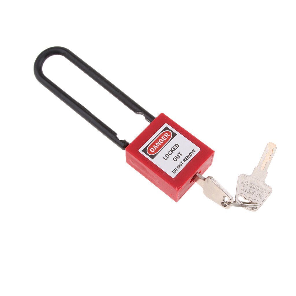 Safety Security Lockout Padlock Keyed Different, PA And Steel, Red