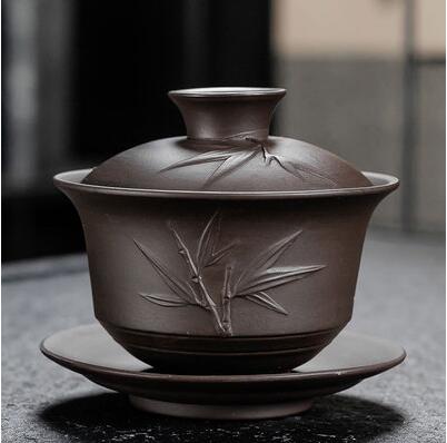 Dehua biała porcelana Gaiwan duży ceramiczny niebieski i biały Sancai przykrywka do filiżanki pojedyncza filiżanka Jingdezhen zestaw do parzenia herbaty: 17