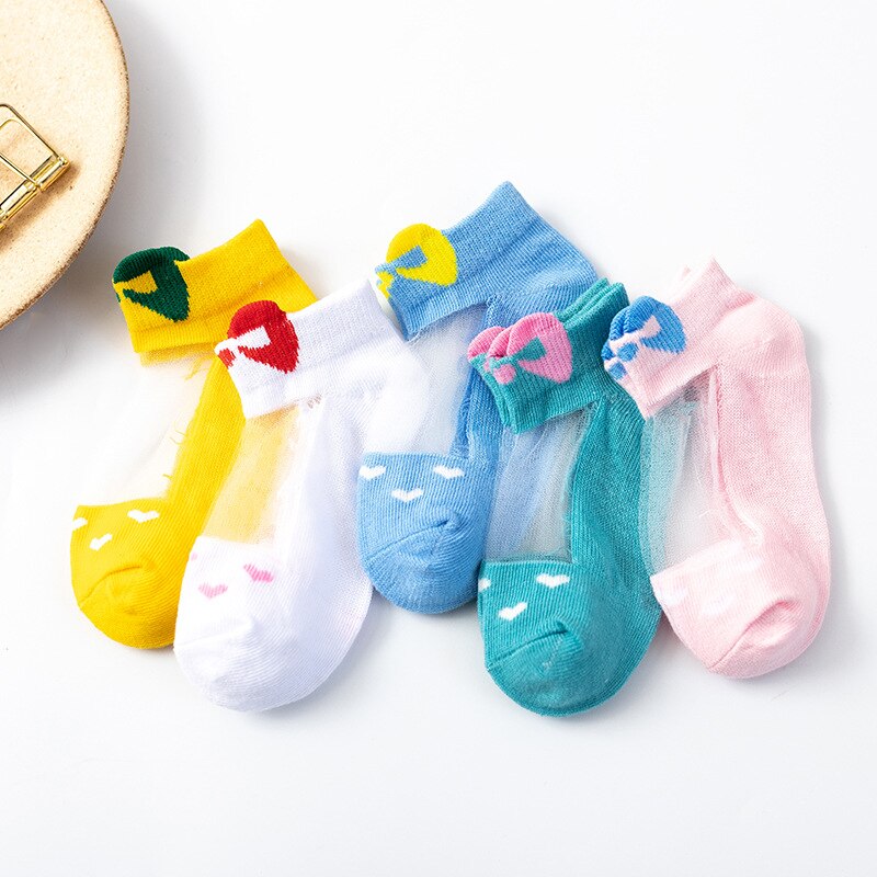 5 paia/lotto ragazze calzini 2021 nuova primavera estate cotone pizzo traspirante bambini calzini 3-12 bambini calzini per le ragazze