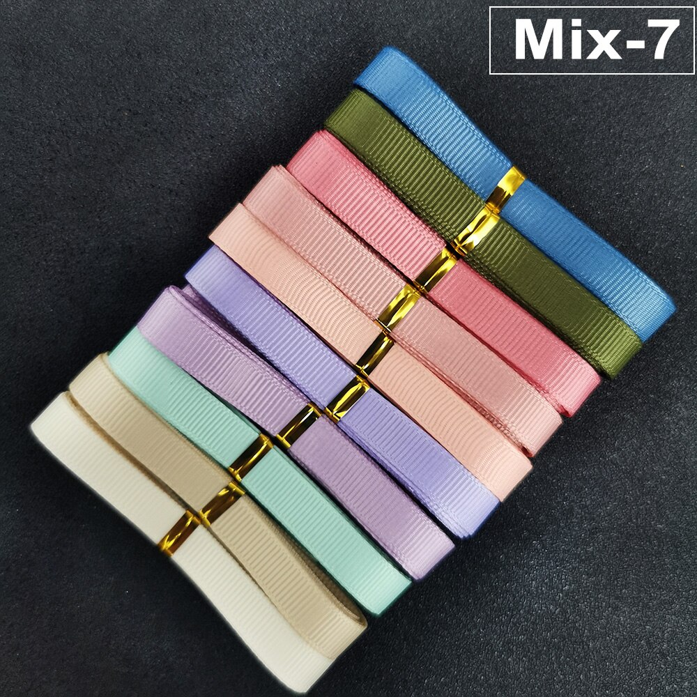 10mm grosgrain linten 10 meter effen gekleurde ribbellinten voor doe-het-zelf knutselwerkjes haarstrikken taartdecoratie bruiloft verjaardag feestdecoratie: Meng 7