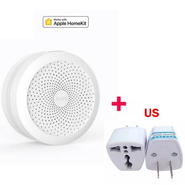 Xiaomi Mijia Aqara Hub Mi Gateway with RGB Led night light Smart work with Apple Homekit Mi home App International Edition: add US plug