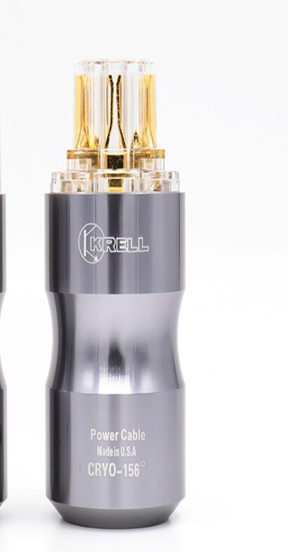 Krell-conector de alimentación schuko chapado en oro de 24k, Conector de Audio IEC transparente/negro, Europeo, UE: Verde