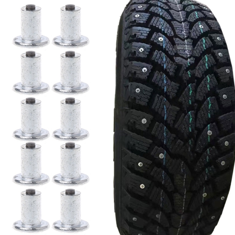 100 stk pigger til dekk bil sykkel dekk pigger hjul dekk flat pigger snø vinter universell 9-10-1mm bil-styling snøkjeder deler
