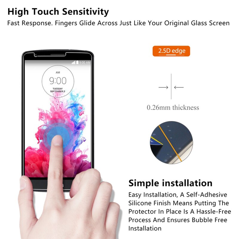 9H Screen Protector for LG G3 Stylus G3S G2 Mini Tempered Glass for LG G4 Mini G4C G4S G4 Stylus Phone Protective Glass Film