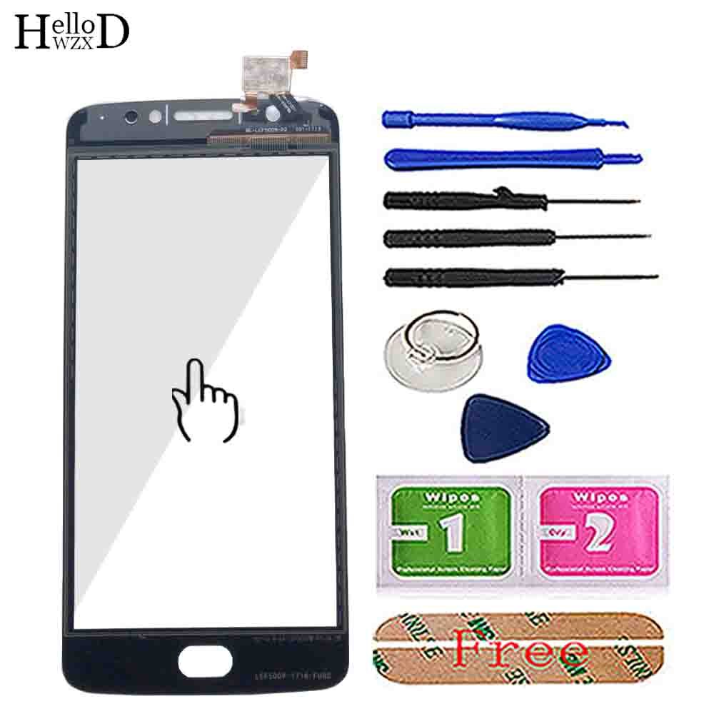 Touch Screen For Motorola Moto E4 XT1762 XT1763 XT1766 XT1767 Touch Screen Digitizer Panel Lens Sensor Front Glass Tools 3M Glue