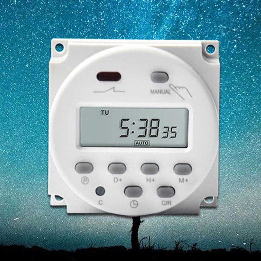 Digital LCD Electronic Daily Weekly Programmable Timer 220V AC DC Auto On/Off Relay Time Control Switch