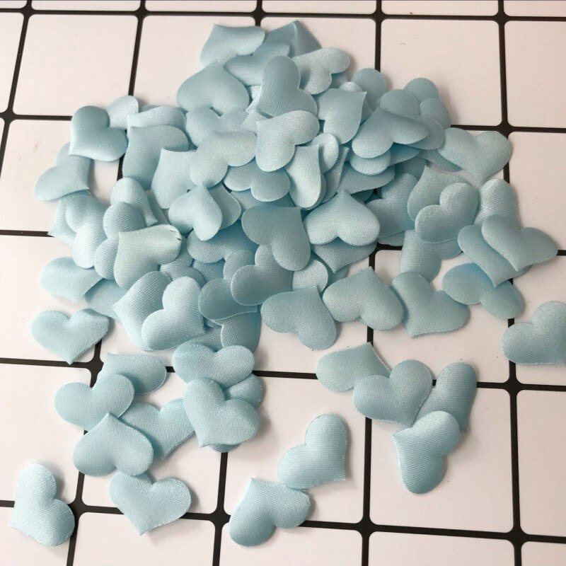 Pétalos de flores de confeti de corazón pequeño, esponja 3D de 2cm, pétalos para bodas, accesorio nupcial, decoraciones para fiestas, 1000 Uds./1 lote SJ012: blue