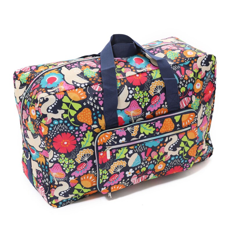 ANAWISHARE Women Travel Bags Large Capacity Folding Luggage Travel Handbags Duffle Bag Nylon Waterproof Storage Bag Travel Bag: 16