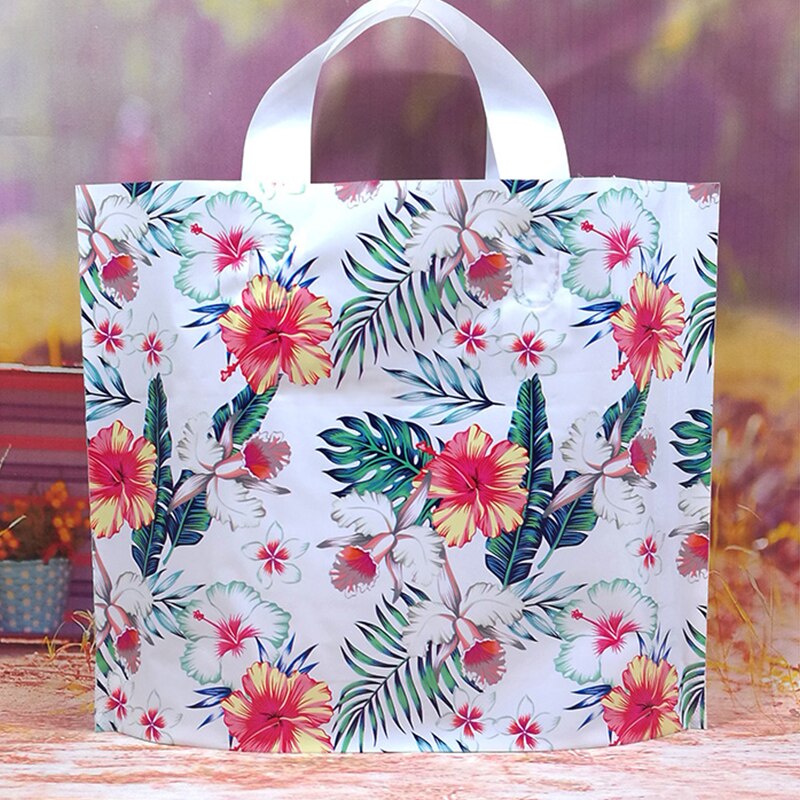 10 Stks/partij Dikke Boutique Kleding Verpakking Dikke Plastic Boodschappentassen Plastic Tas Met Handvat Draagtas