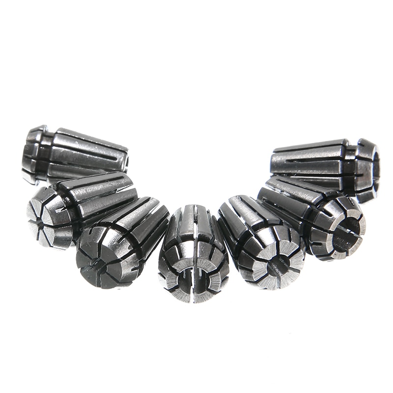 7Pcs High Carbon Staal ER11 Spring Collet 1/2/3/4/5/6/7Mm Met 5Mm ER11A Verlengstuk Motor Shaft Houder
