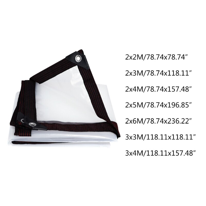 Lona transparente impermeable para exteriores, toldo grueso de plástico PE, resistente a la lluvia y al polvo, para jardín, Patio y plantas