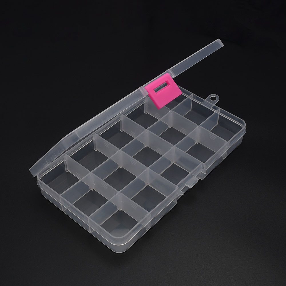 6-32 Compartments Plastic Storage Box Organizer Jewelry Container with Dividers for Beads Art DIY Crafts Sewing Jewelry Supplies