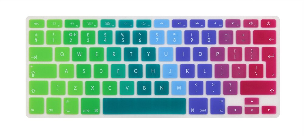 English EURO Enter keyboard Cover for MacBook Air 13 inch A1466 A1369