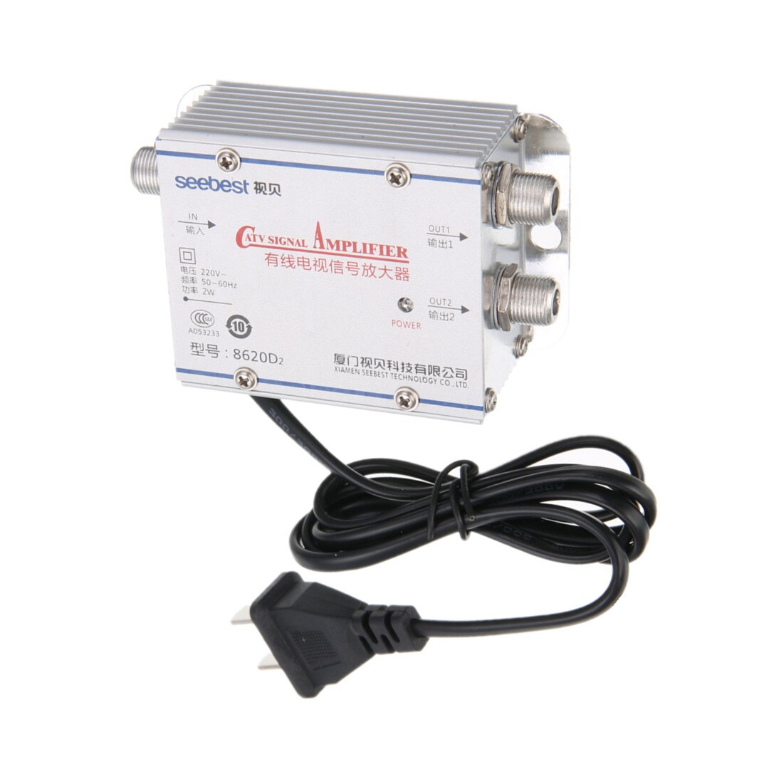 1 in 2 ut catv wire tv splitter förstärkare digital tv antenn signal booster amplificador señal hdtv interiör kabel förstärkare