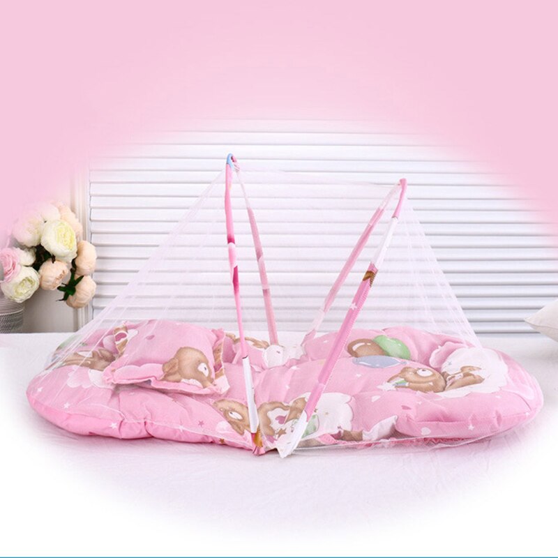 Lit de bébé Portable pliable enfants lit de bébé fermeture éclair moustiquaire tente berceau coussin de couchage pliable Portable