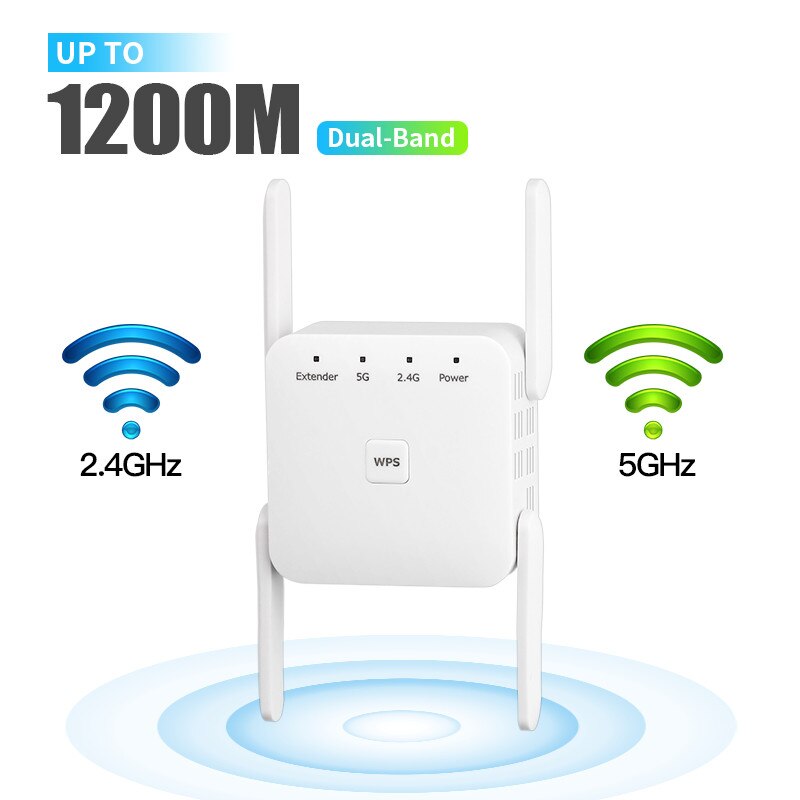 Wifi Versterker 2.4G/5G 1200M Wifi Booster Router Lange Afstand Signaal Extender 300M Versterker Dual band Signaal Booster Access Point