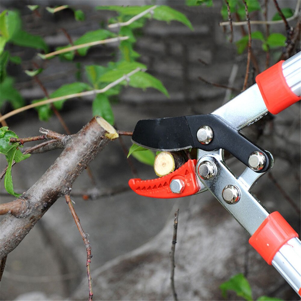 Pruning Tools Telescopic Scissors Tree Ratchet Lopper Pruner Extending Garden Cutter Branch Shear Garden Hand Tools Gardening