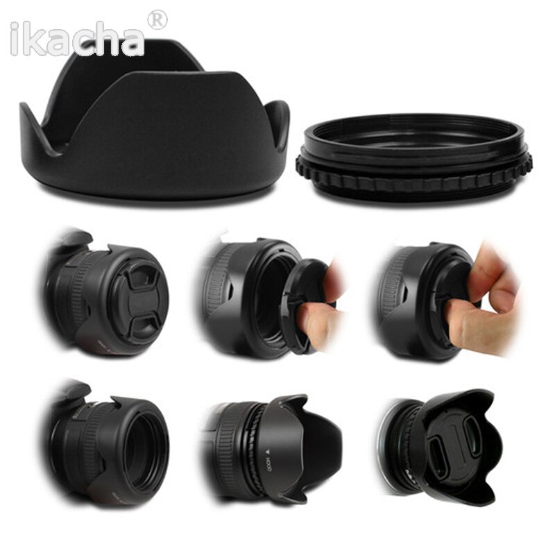 55mm reversibel blumenblatt-blumen-sonnenblende für sony Alpha a55 a65 A77 A57 A37 A99 A6300 A6000 A5100 A5000 HX300 HX400 H400 A230