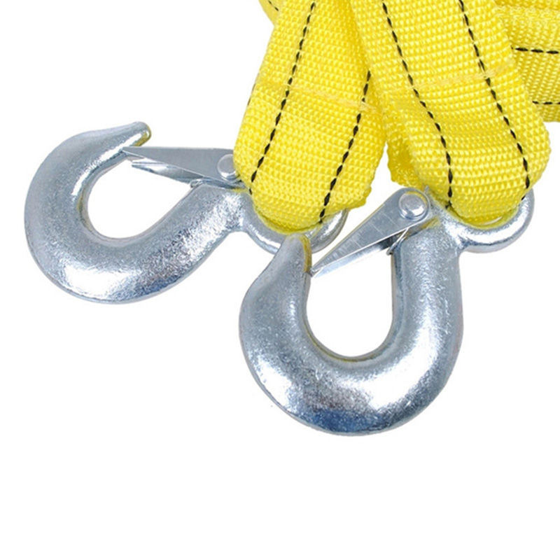 Heavy Duty Towing Rope 4 Meters 5 Tons Capacity with Alloy Steel Hooks for Pulling Cars M8617