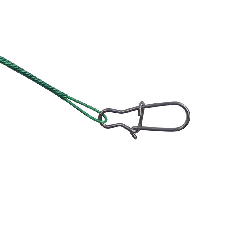 50 stk grøn nylonbelagt rustfrit stål fiskesnøre wire ledere 20cm 25cm spor fiske stål wire test 13lb 20lb 26lb