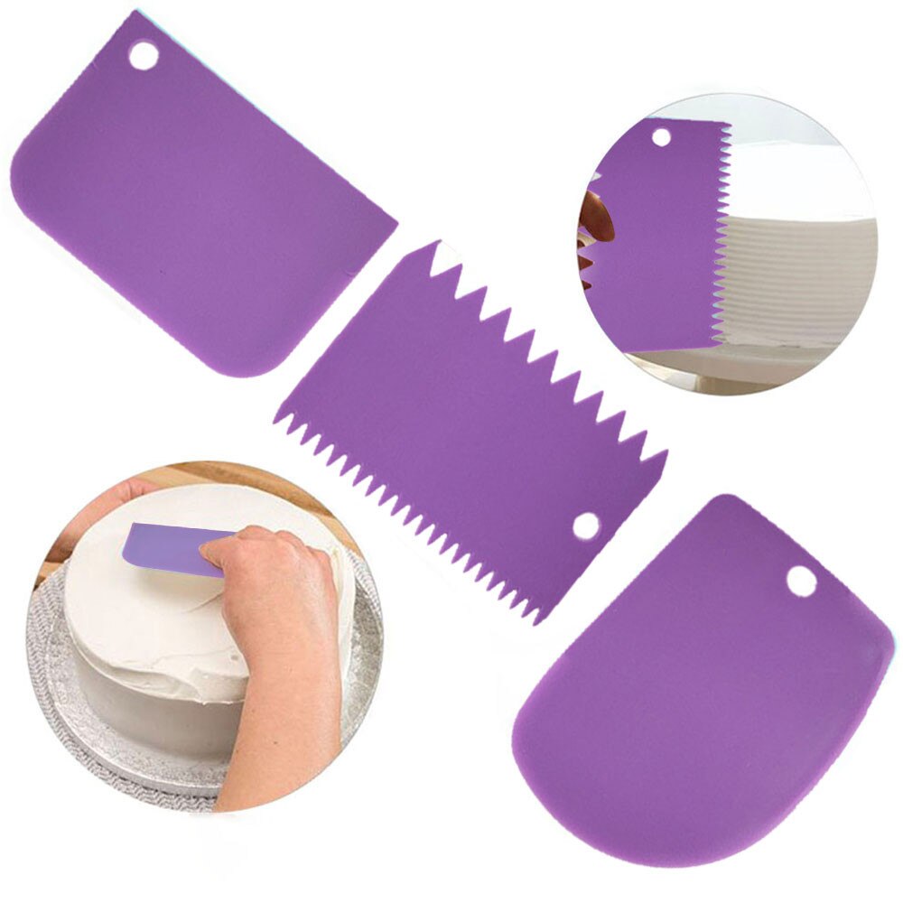 Taart Schraper Plastic Deeg Icing Fondant Schraper Bakken Tools Cake Decorating Keuken Молды Силиконовые