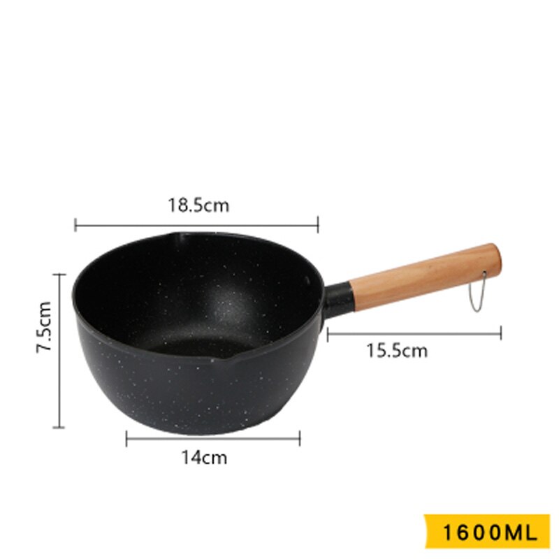 Japanese-style aluminum snow pan, thickened double bottom small milk pot, noodle pot, soup pot, general purpose pot for inductio: 4