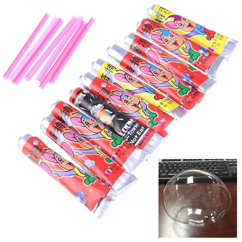 2 sacchetto di 10pcsBubble Colla Soffia Palla Giocattoli per I Bambini Spazio Palloncino Nostalgico Classico Giocattoli tutto'aria Aperta non facile da pausa