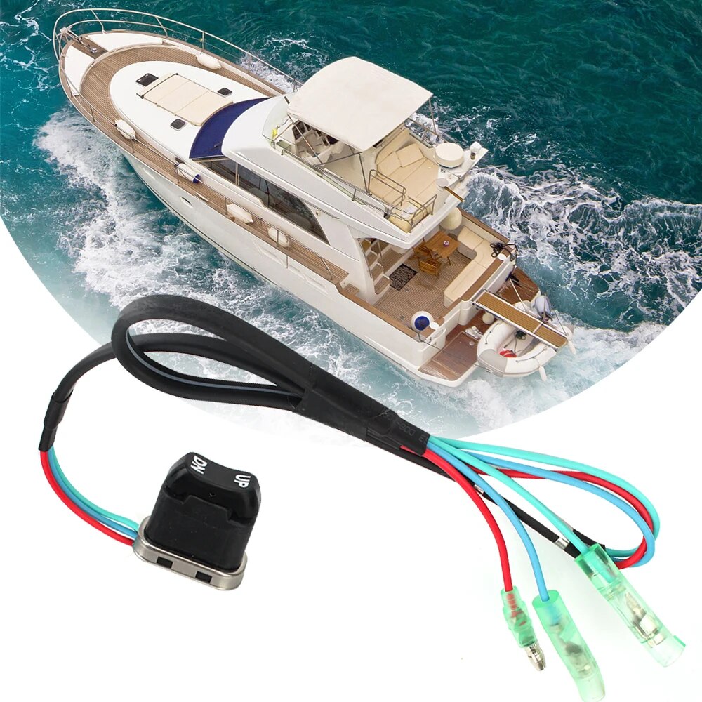 Automatic push button switch trim tilt switch mounting kit for r 4-- stroke engine marine ship accessories outboard remote control