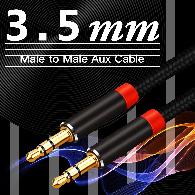 Lungfish AUX Cable Jack 3.5mm Audio Cable 3.5 mm Jack Speaker Cable 1m 2m 3m 5m for iphone Samsung xiaomi Car Headphone Speaker