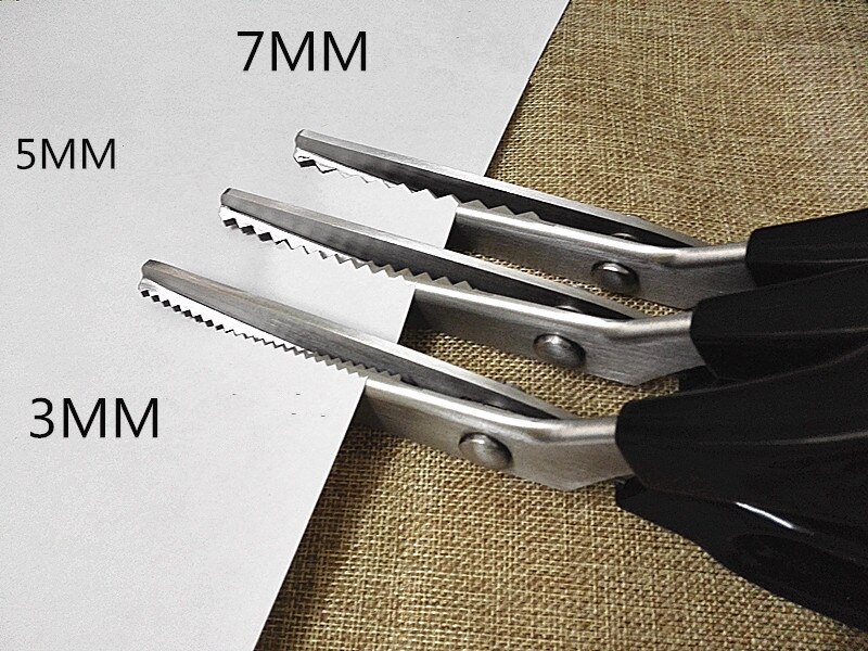 DIY Tailor Scissors Stainless Steel Sewing Dressmaking Pinking Shears Denim Fabric Leather Craft Zig Zag Cutter
