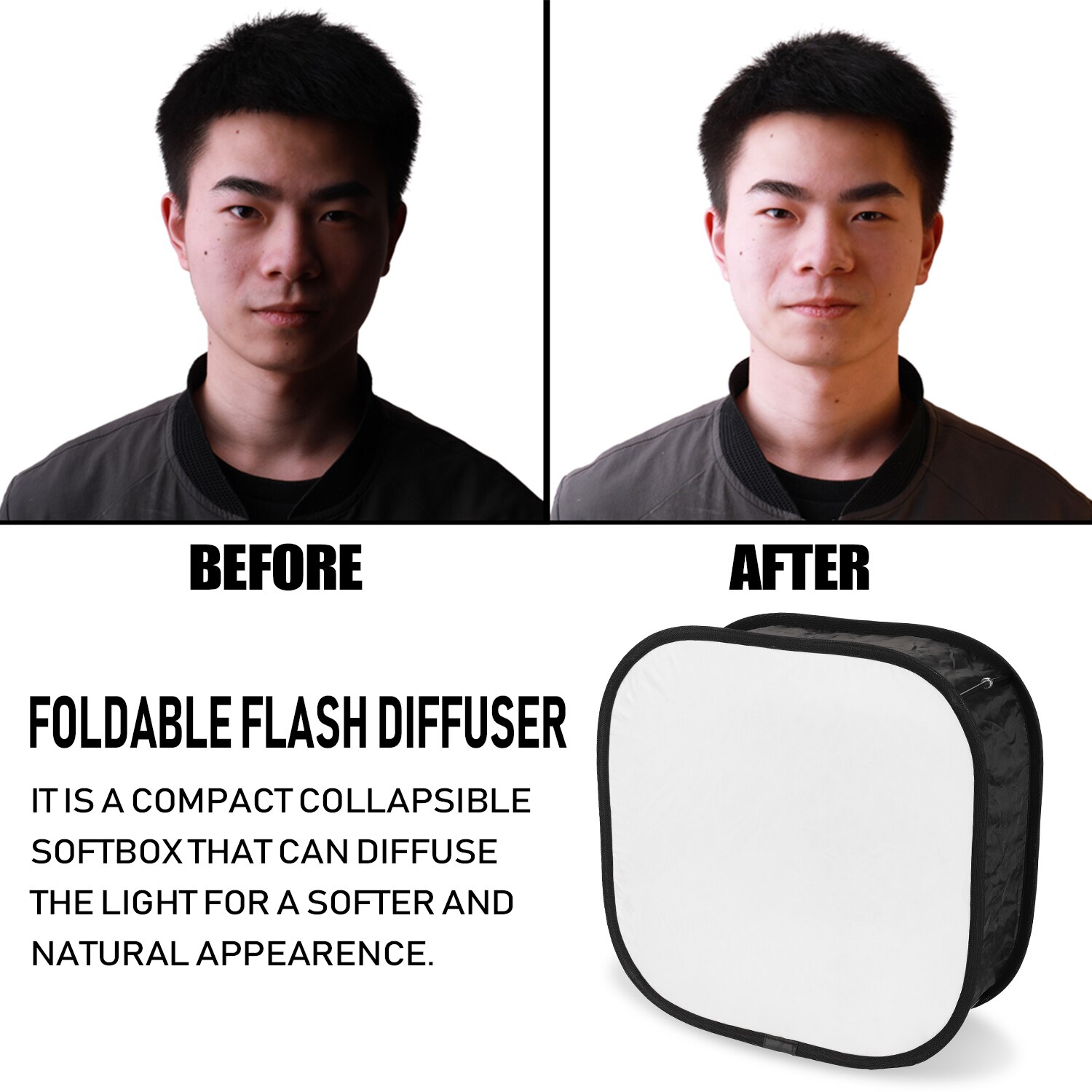 Multifunctional Soft Filter 410mm Mini Portable Foldable Flash Diffuser Easy-fold Softbox for Flash Speedlite Soft Filter