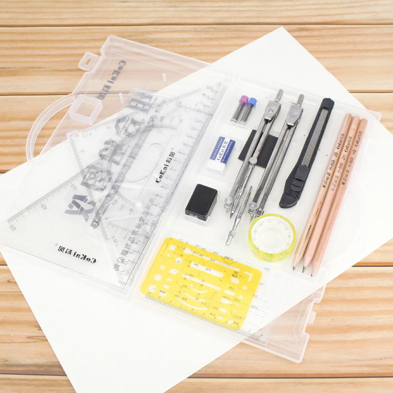Tekening Pakket Tool Bouwmachines Instrument Ronde Set: Plastic box
