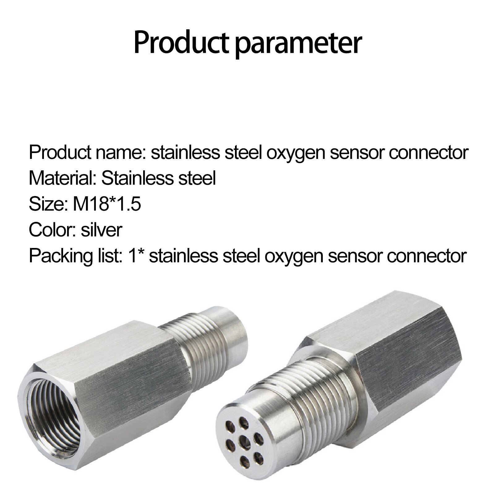 1 Piece Car Oxygen Sensor Extender Spacer Adapter M18X1.5 Thread Check Bung Catalytic Converter Engine CEL O2 Eliminator
